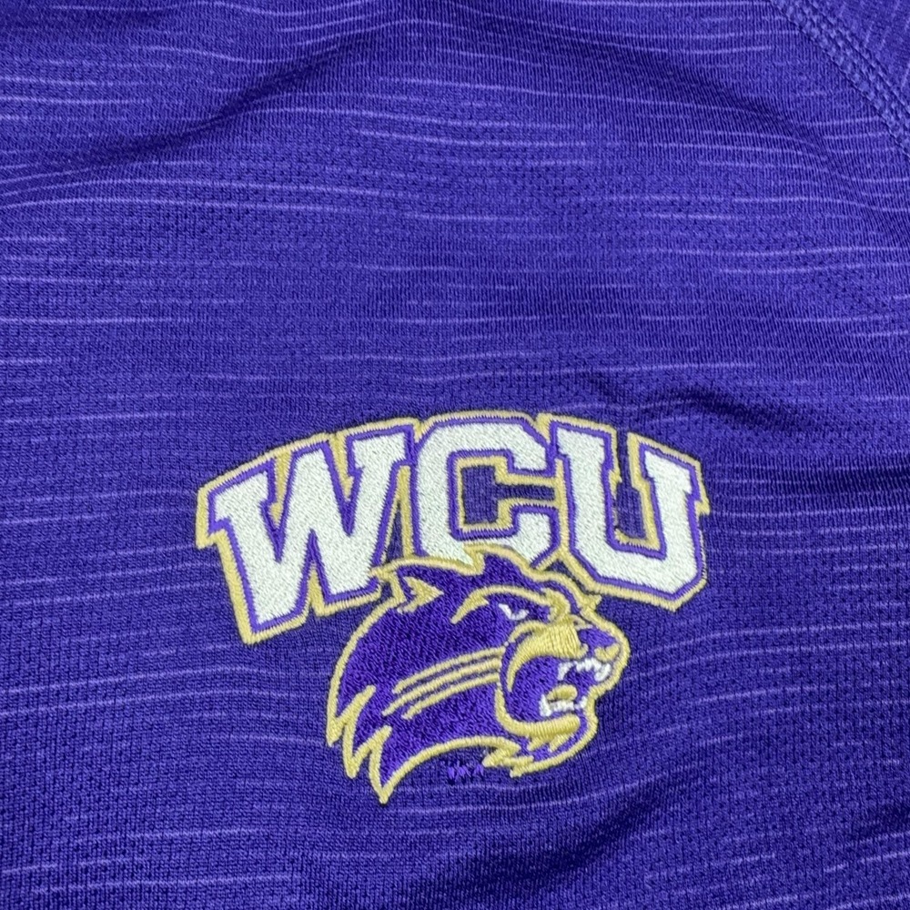 WCU Catamounts Adidas Quarter Zip Shirt Womens XL Purple Collegiate Pullover - Picture 4 of 16
